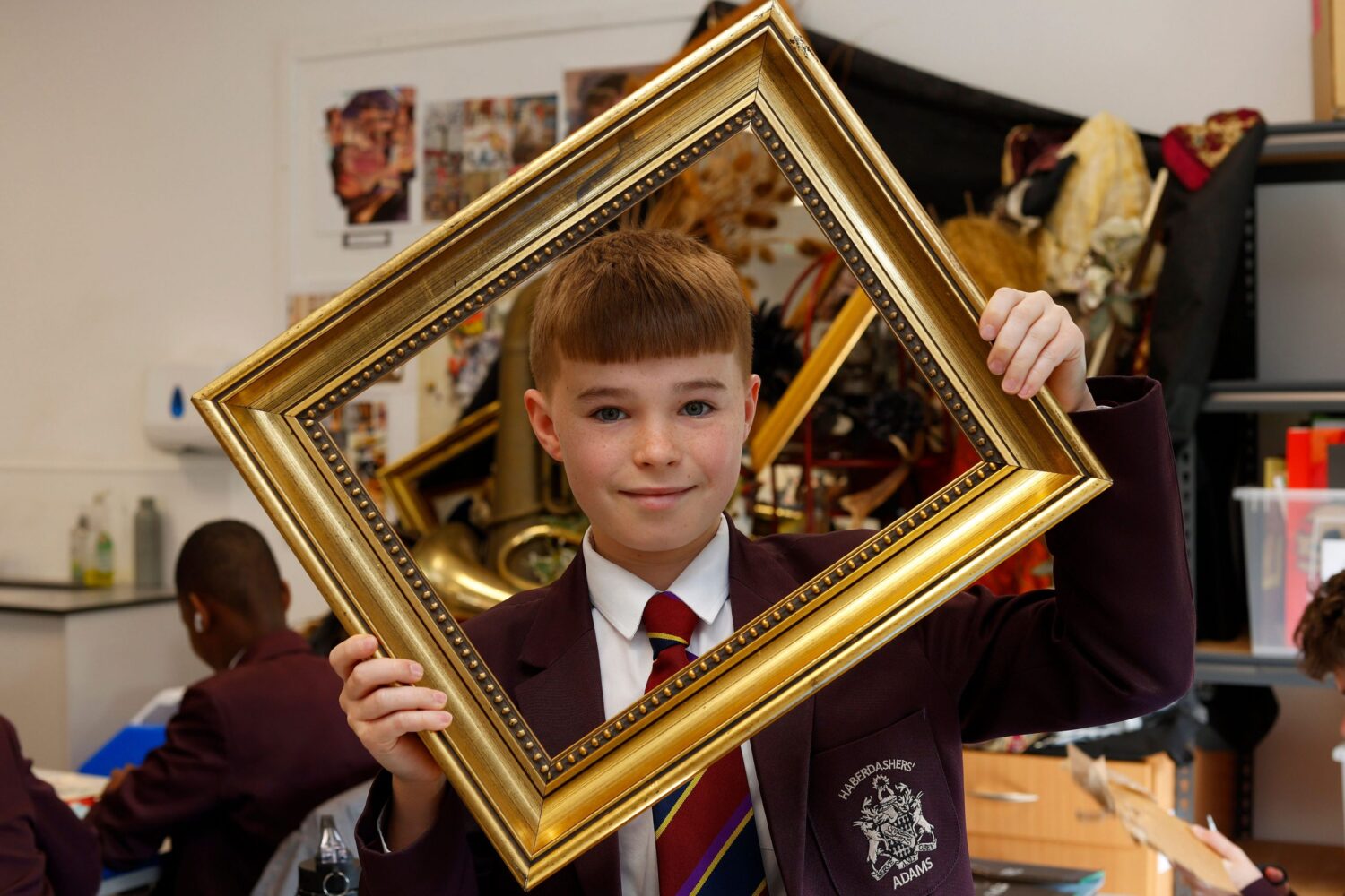 student in art lesson