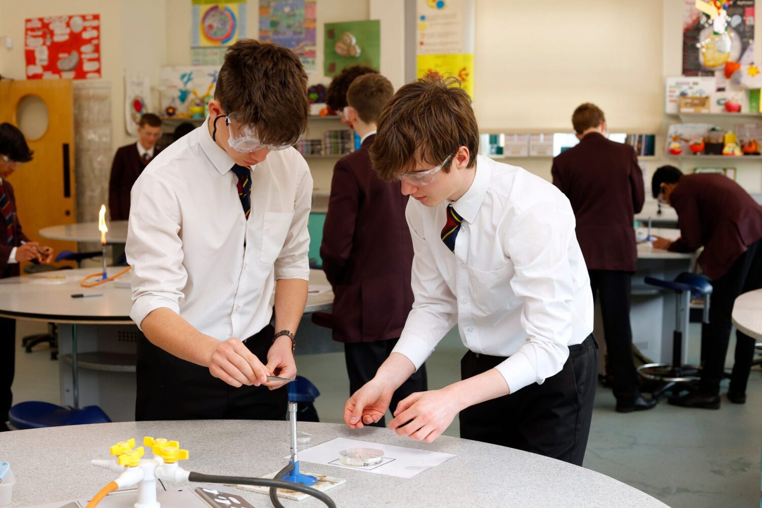 Students in science lesson